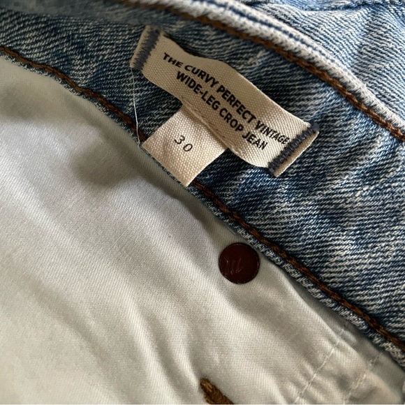 MADEWELL The Curvy Perfect Vintage Wide-Leg Crop Jean- 30” - Picture 9 of 11